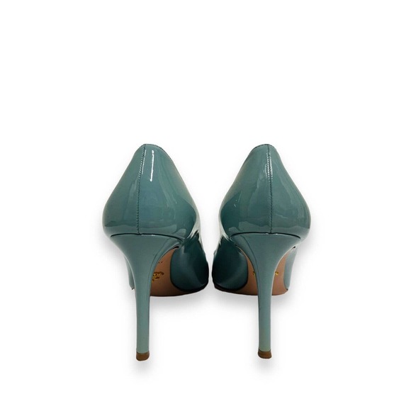 PRADA Blue Patent Leather Pointed Toe Heels 100 mm Pumps 39 US 9 - Picture 6 of 8